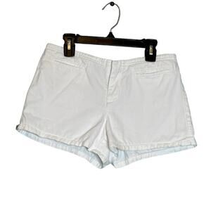 American Eagle white cotton low rise short shorts size 0